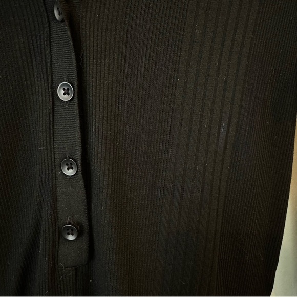 AllSaints Holly Knit Romper Black Women’s Size 6 Minimalist Edgy - Picture 4 of 7